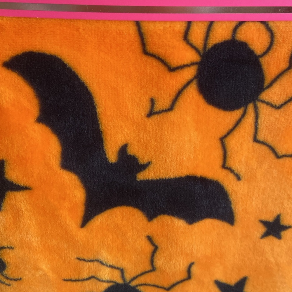 Juicy Couture Orange and Black Throw Blanket